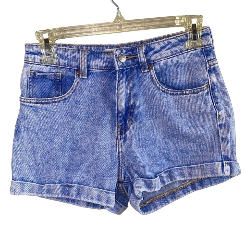 PacSun Mom Shorts 24 High Rise Denim Cuffed Blue Jean Shorts